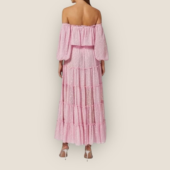 Misa | Cassandra Off-Shoulder Tiered Maxi Dress | Size XS (Fits S) | NWT - Picture 3 of 11